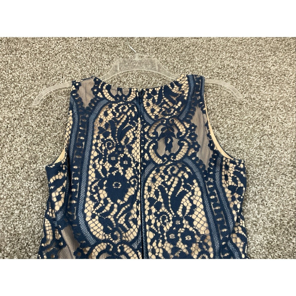 Charlotte Russe Blue Cutout Lined Sleeveless Mini Dress Sz M Semi Formal - Picture 6 of 9